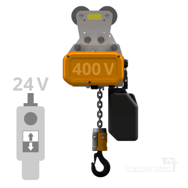 Elektrokettenzug 400 V mit 24-V-Steuerung - Rollfahrwerk