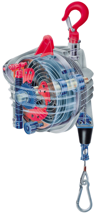 Balancer Zeichnung mit offener Federtrommel Balancer Zeichnung mit offener Federtrommel