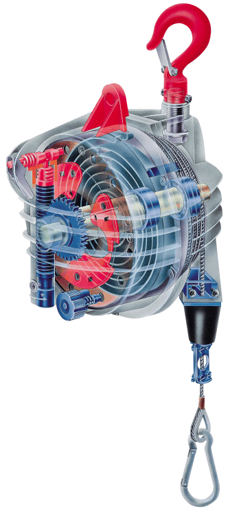 Balancer Zeichnung mit offener Federtrommel