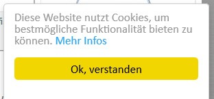 Infobanner Cookies