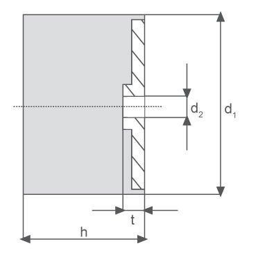 Gummi-Metall-Element mit einem Innengewinde Gummi-Metall-Element mit einem Innengewinde