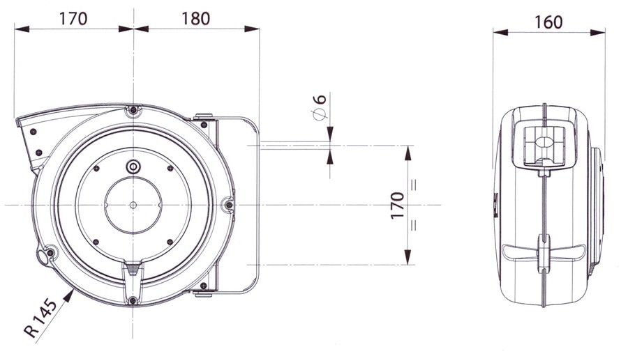 Leitungsaufroller 11647 / 114708/CAT5 (IP 42)