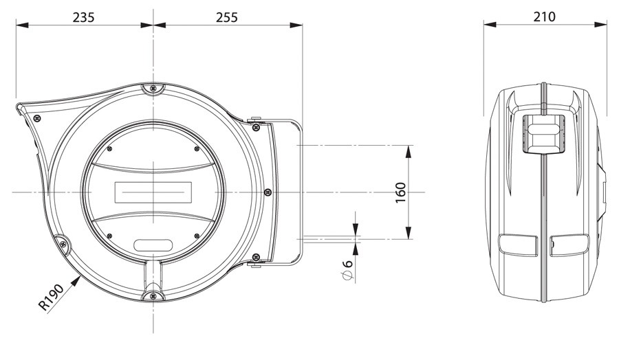  Schlauchaufroller Aluminium 12AL83/10